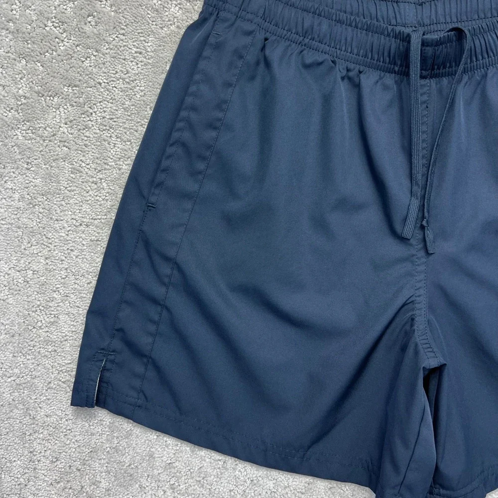 VINTAGE Y2k Nike Shorts Womens S(4-6) Navy Blue Athletic Training Pockets Swoosh